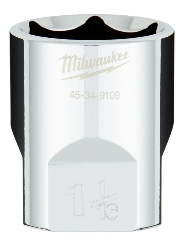 1/2 In. Drive 1-1/16 In. 6-point Shallow Standard Socket With Four Flat Sides