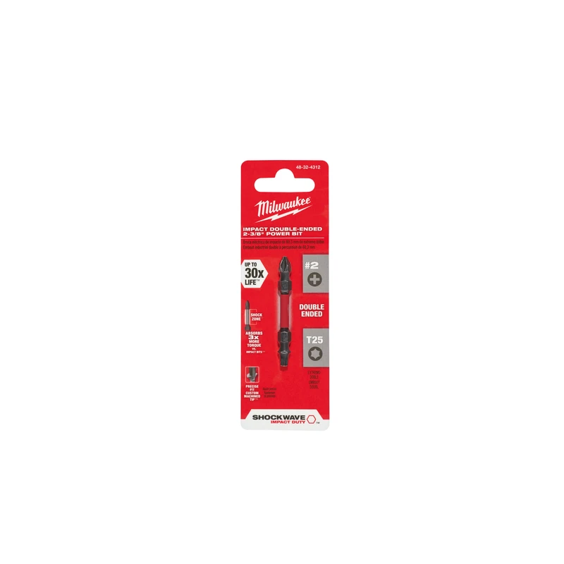 Shockwave #2 Phillips And T25 Torx Double-end Power Bit 2-3/8 In.