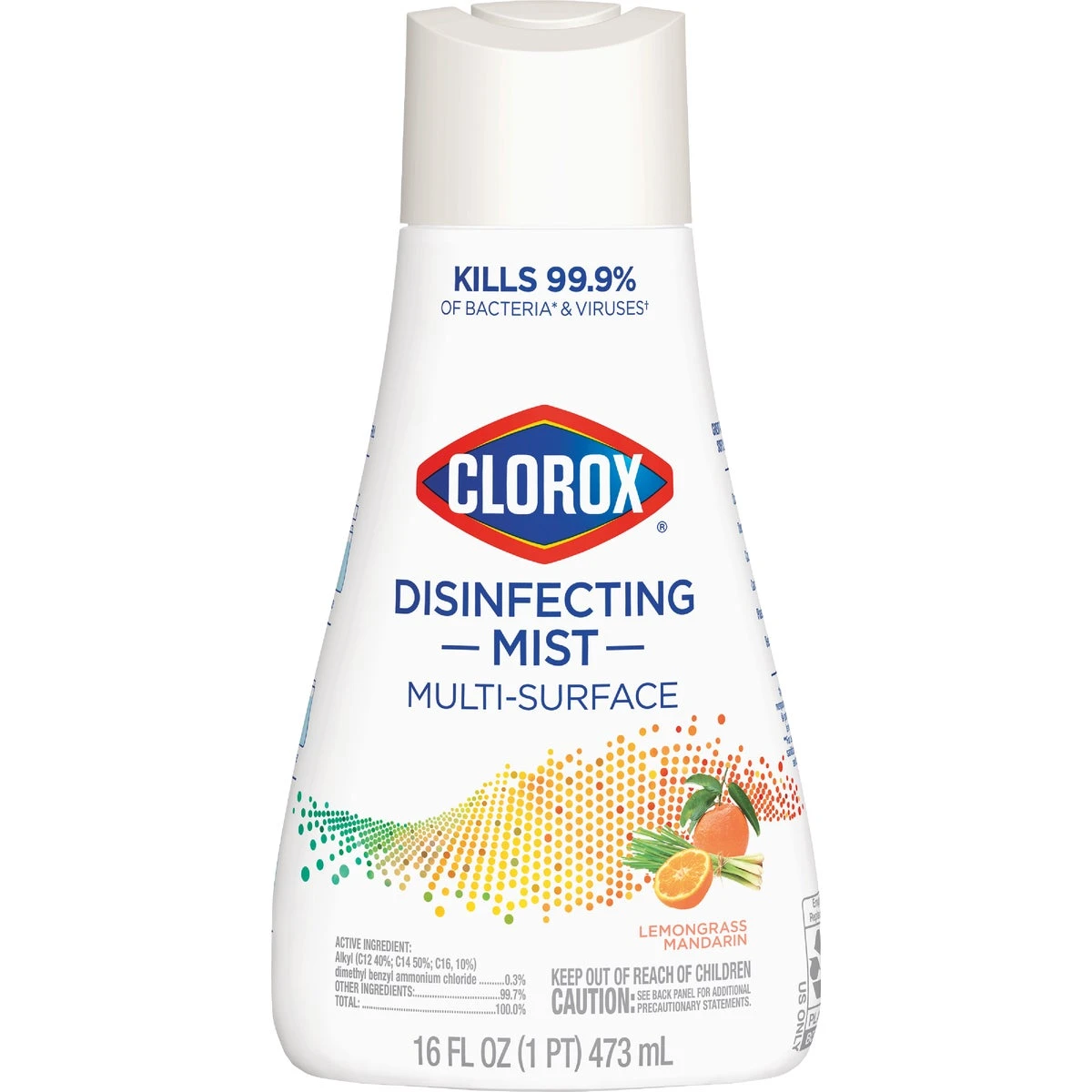 Disinfecting Mist, Lemongrass Mandarin Orange, 16 oz. Refill