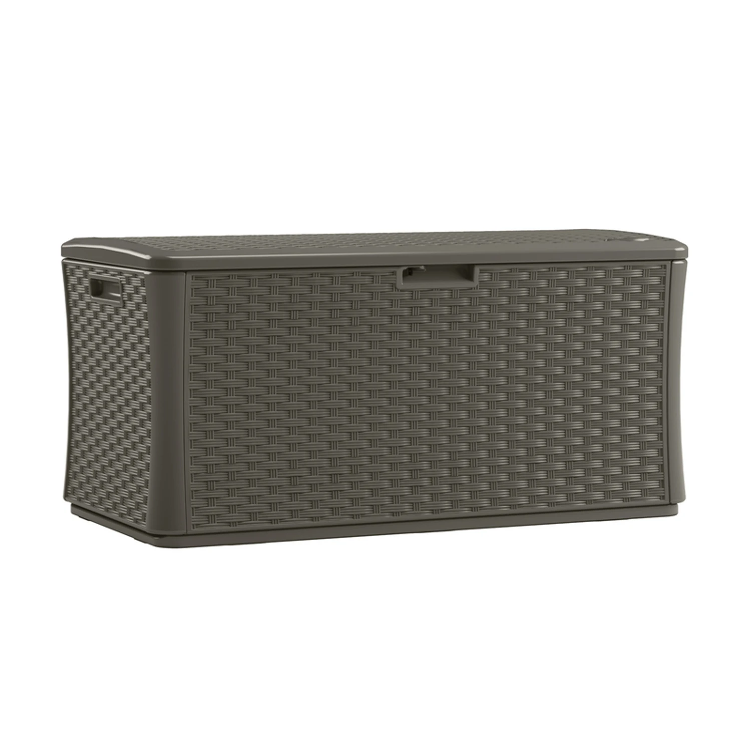 55 In. W X 29 In. D Gray Plastic Deck Box 134 Gallon Capacity