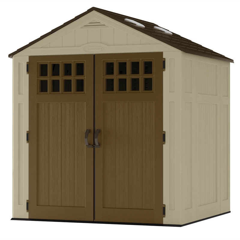 Everett 6 Ft. X 5 Ft. Resin Vertical Peak Storage Shed With Floor Kit