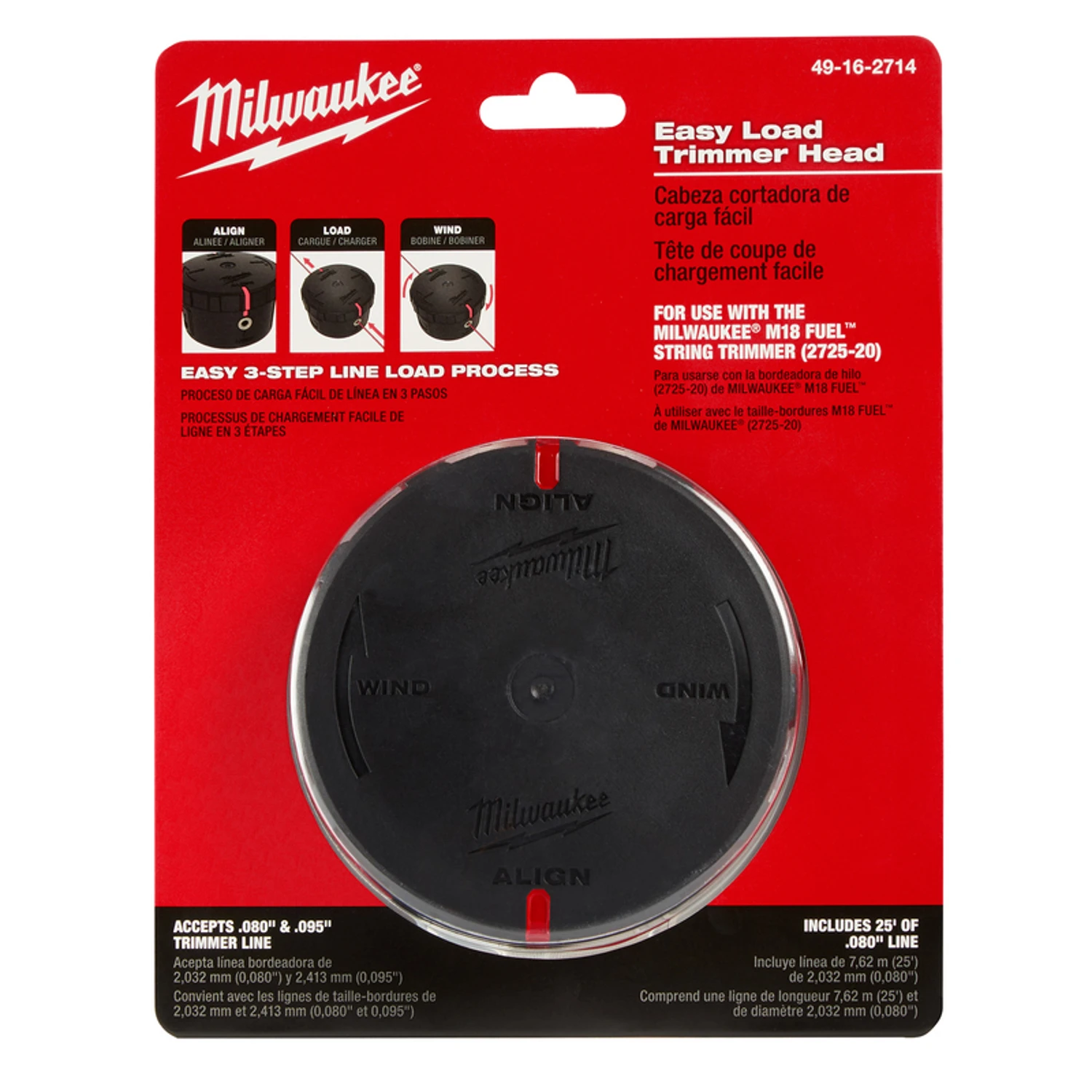 Easy Load .080 In. D X 25 Ft. L Trimmer Head For M18 Fuel
