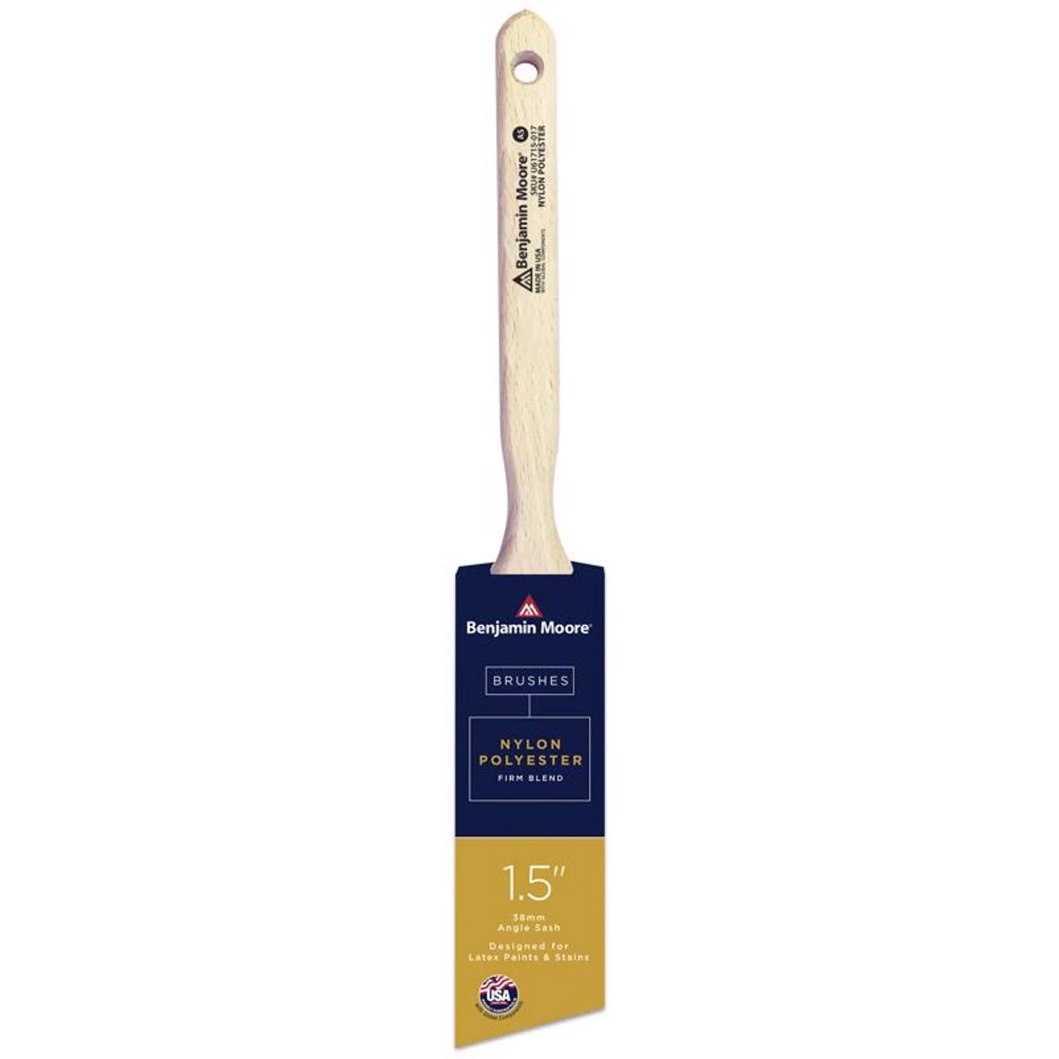 1.5 In. Firm Nylon/poly Angle Sash Brush - Model U61715-017