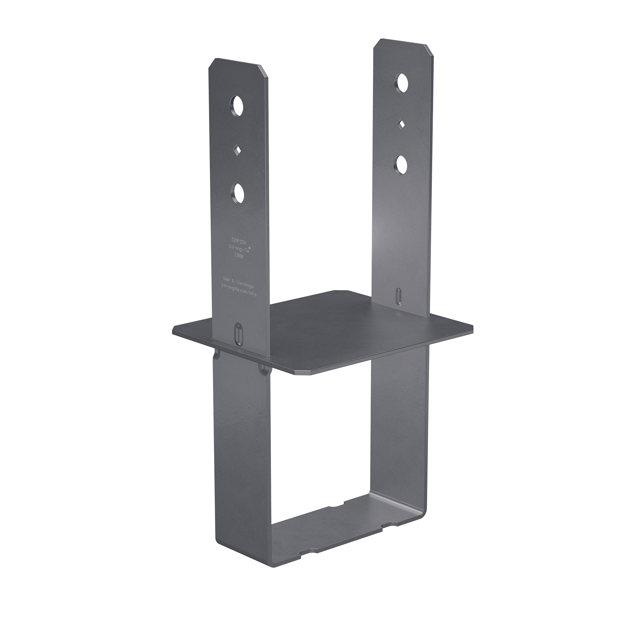 8 In. X 8 In. 7-gauge Galvanized Column Base Cb88