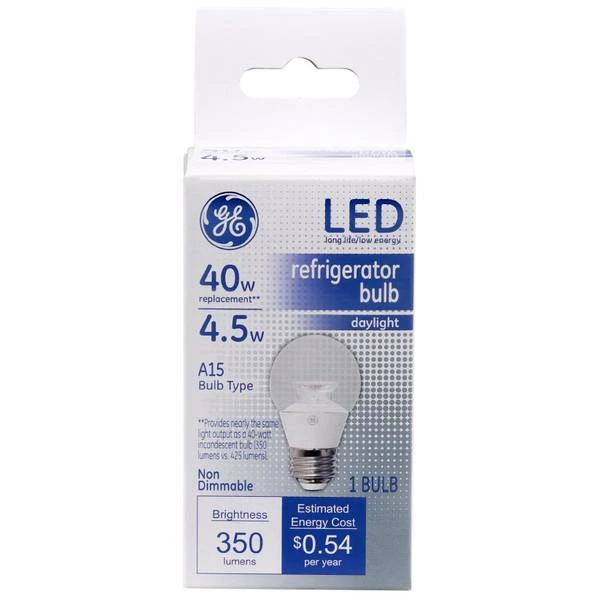 LED Appliance Bulb, A15 Shape, Daylight, 350 Lumens, 4.5 Watt
