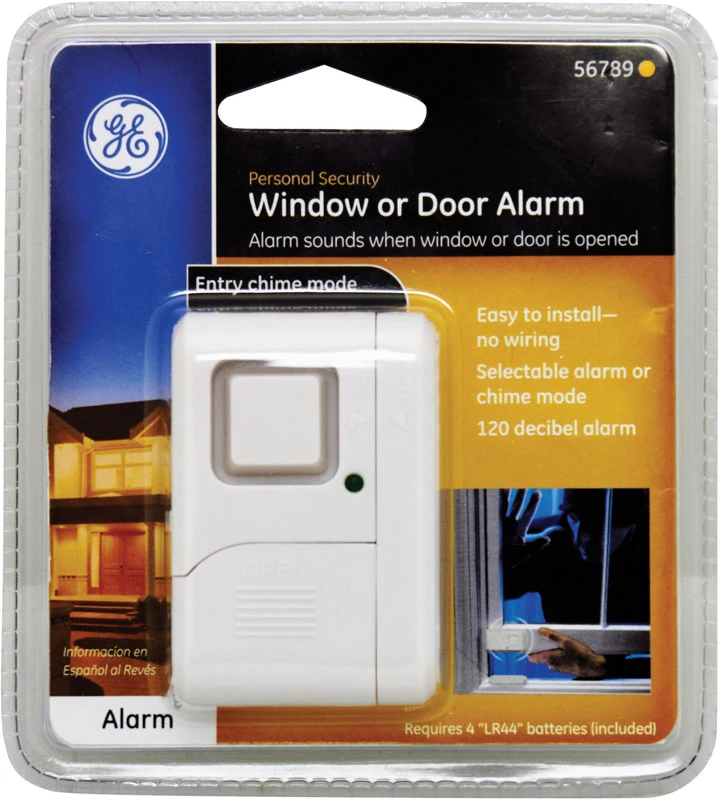 Magnetic Window Or Door Alarm, Battery Operated, 120 Db, Model 56789