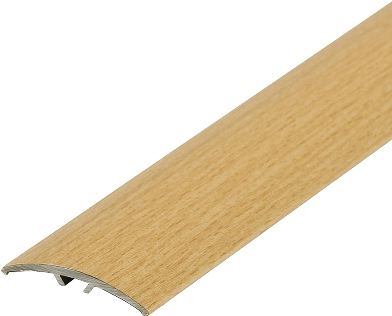 Multifloor Transition Strip with Beechwood Finish Aluminum, Hidden Fasteners, 1 and 9/16 Inches by 36 Inches