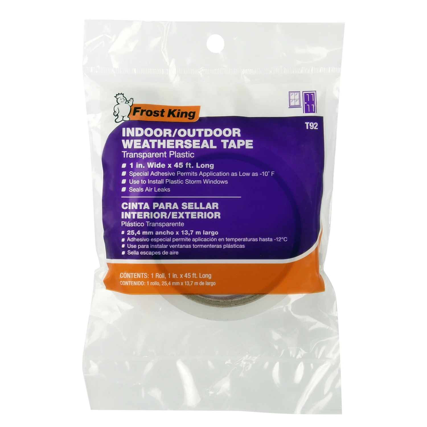 Clear Plastic Weather Seal Tape For Doors And Windows 45 Ft. L X 0.014 In.