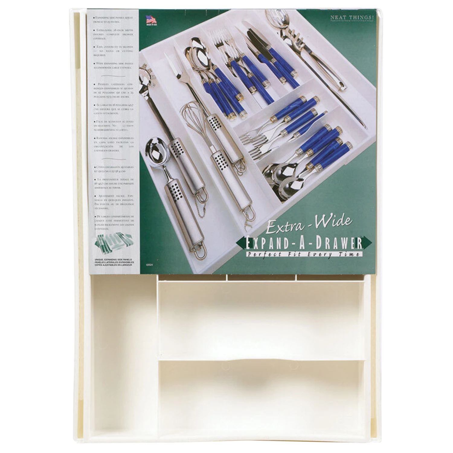 Mega Expand-a-drawer Organizer Tray, Adjustable 12 To 23 In.