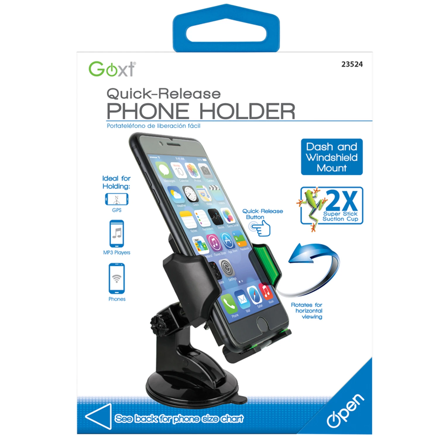 Windshield and Dashboard Suction Mount Phone Holder with Quick Release Mechanism