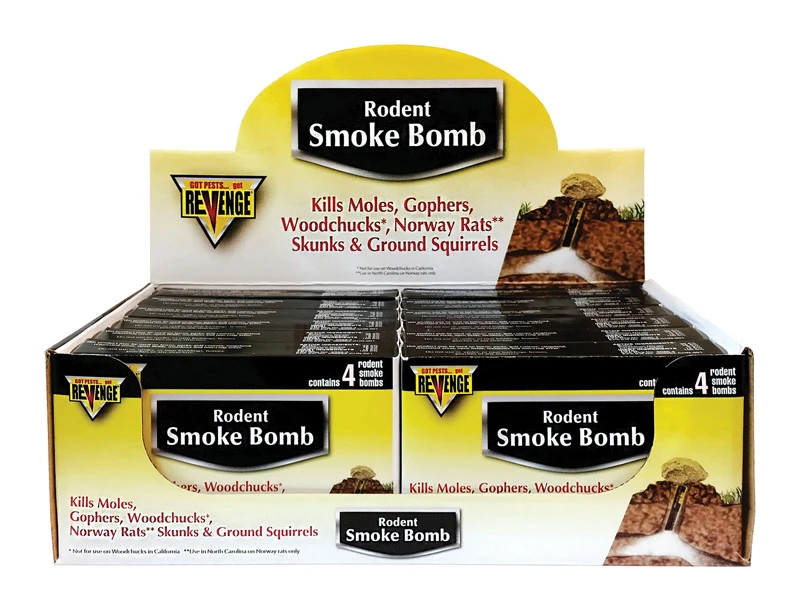 Rodent Smoke Bombs, 4-pack, Model 61110 For Moles, Gophers, Rats, And More