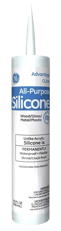 Ge Advantage 10.1 Oz Clear Silicone Sealant - All Purpose Waterproof Caulk