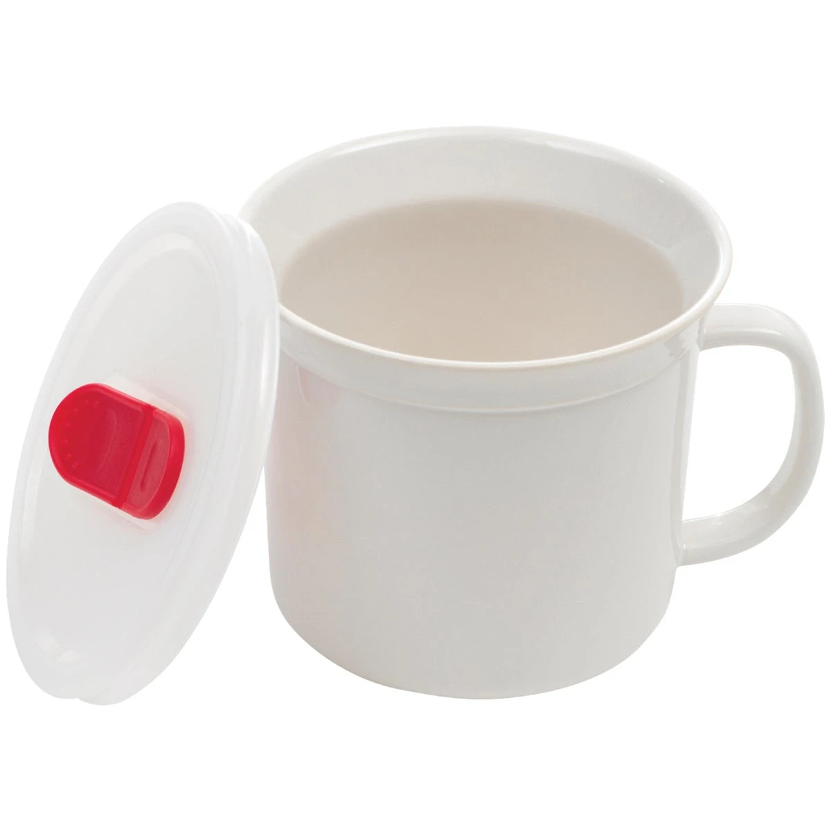 Vented Soup Mug, White Ceramic, 20 oz.