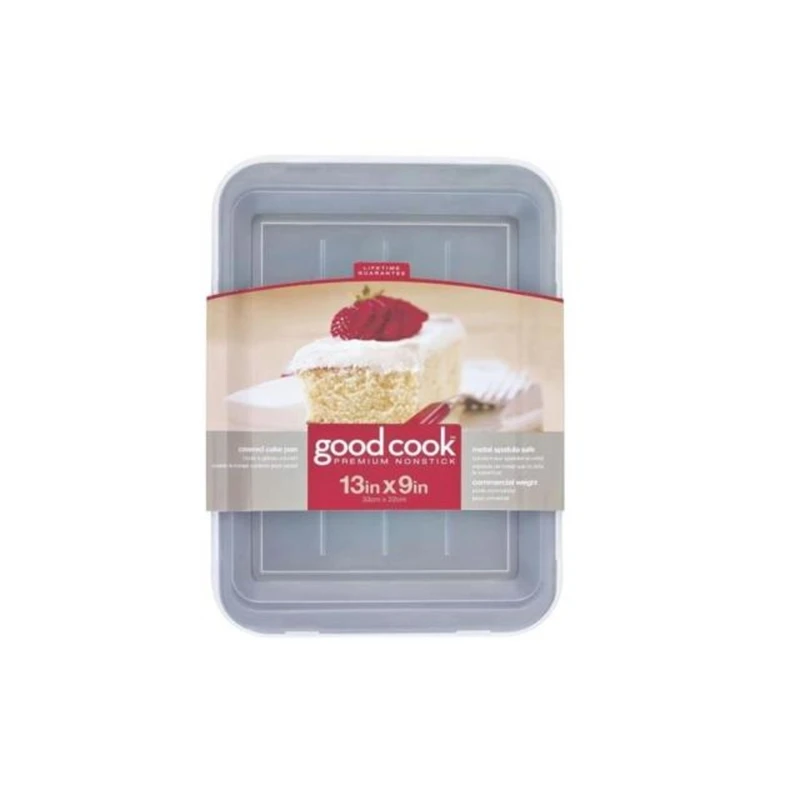 Cake Pan, Aluminum + Poly Lid, 13 x 9 x 3-1/2-In.