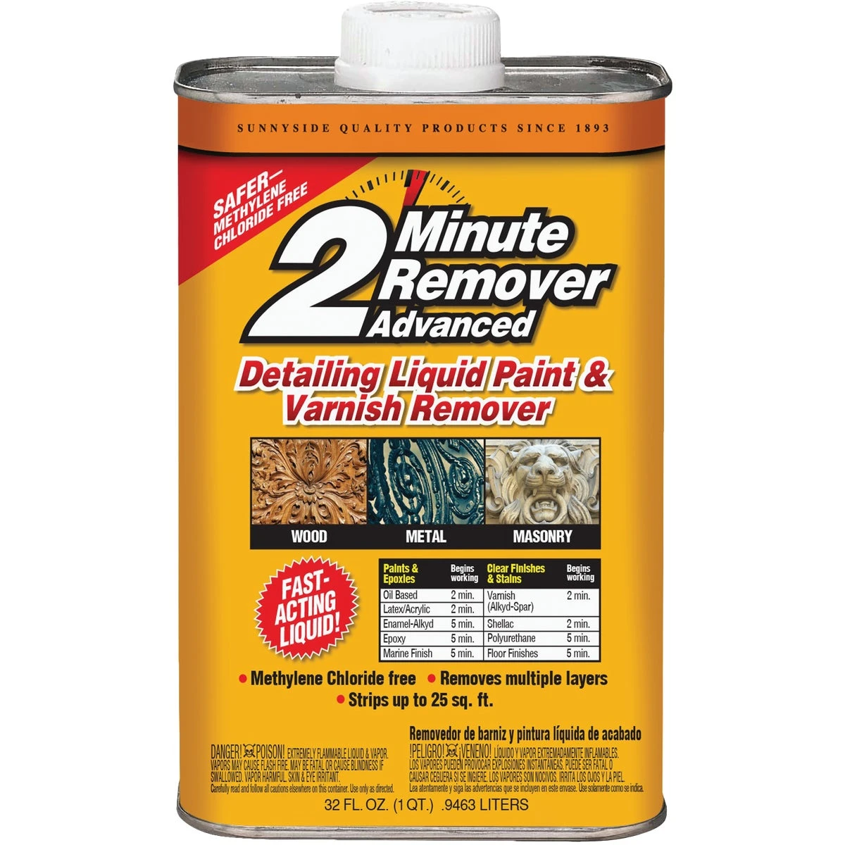 2 Minute Advanced Detailing Liquid Paint & Varnish Remover, 1 Qt.