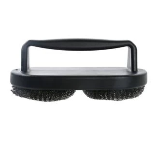 Double Headed Grill Brush with Non-Bristle Scrubbing Pad for Effective Cleaning