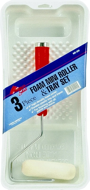 Compact 3-Piece Mini Foam Roller Kit for Cabinet Finishes