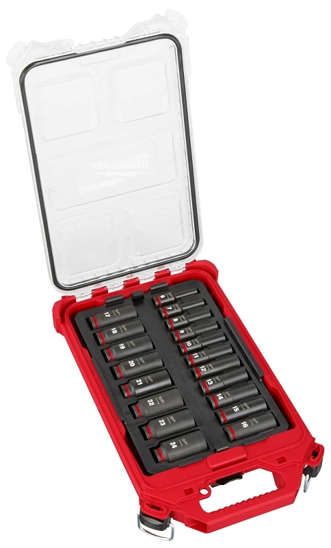 Shockwave 3/8 In. Drive Metric Deep Impact Socket Set With Packout Organizer (19-piece)