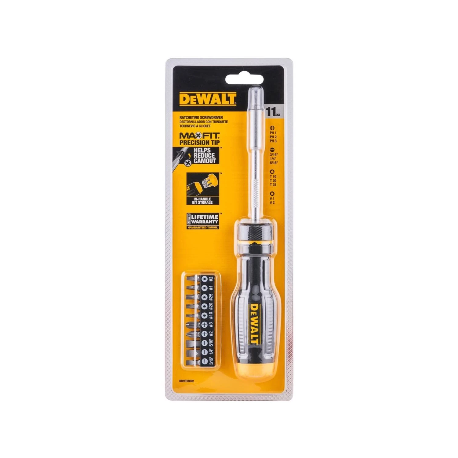 Max Fit 11-piece Assorted Ratcheting Screwdriver Set With Storage Handle