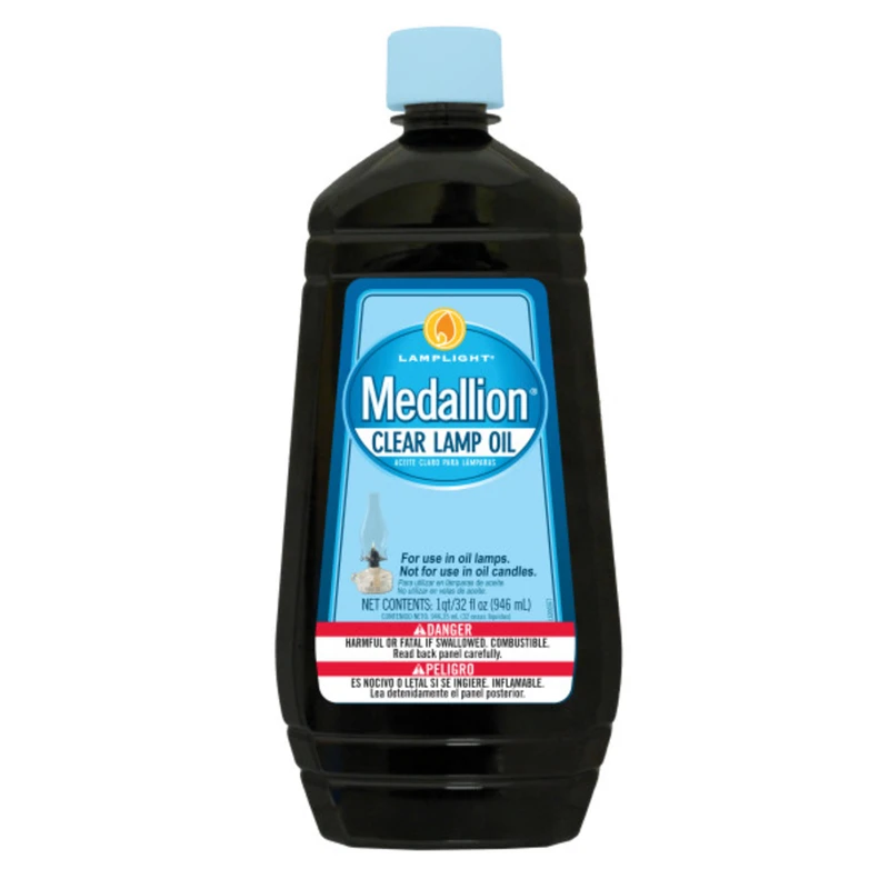 32 Oz. Clear Unscented Medallion Lamp Oil - Clean Burn Fuel