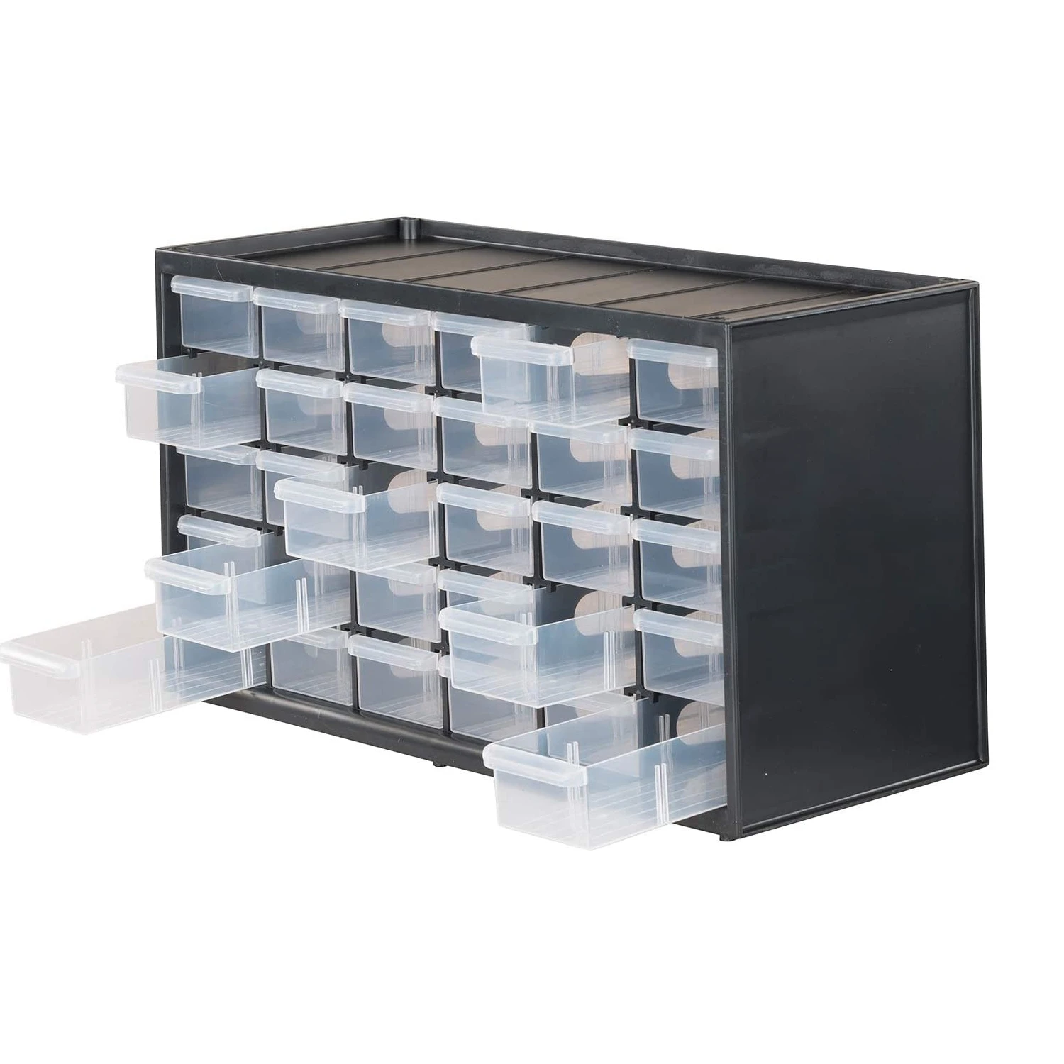 30-compartment Stackable Bin System, 14.38 In. W X 8.38 In. H X 6.125 In. D