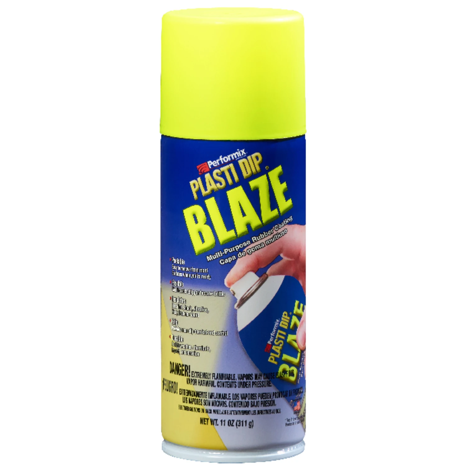 Multi Purpose Rubber Coating Spray, Blaze Yellow, 11 Ounce Can
