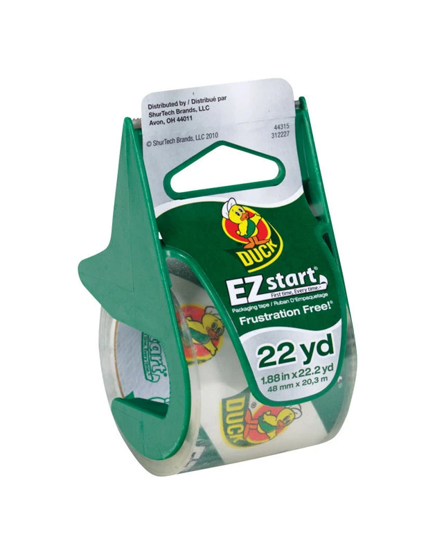 Clear Packaging Tape, 1.88 Inches Wide by 22.2 Yards Long