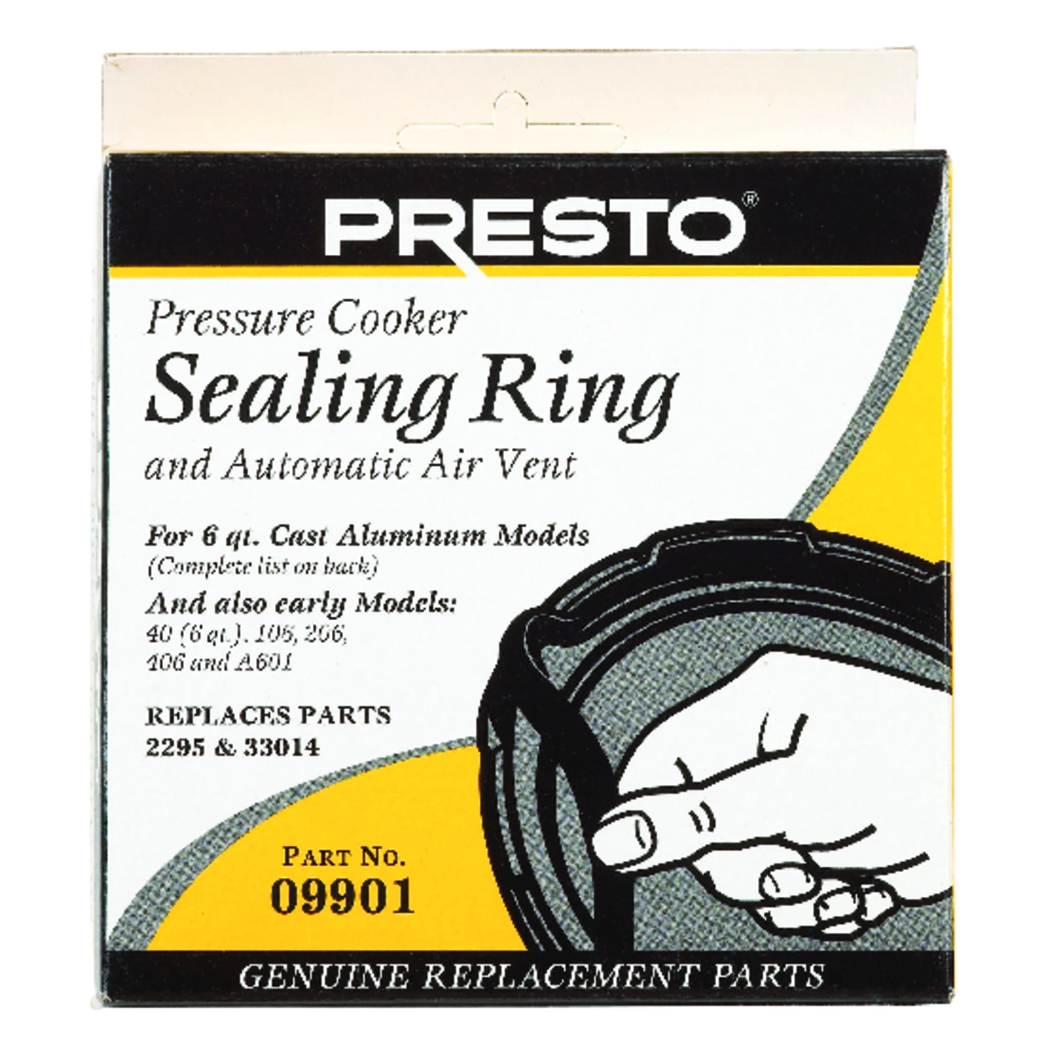 6 Qt. Pressure Cooker Sealing Ring With Automatic Air Vent