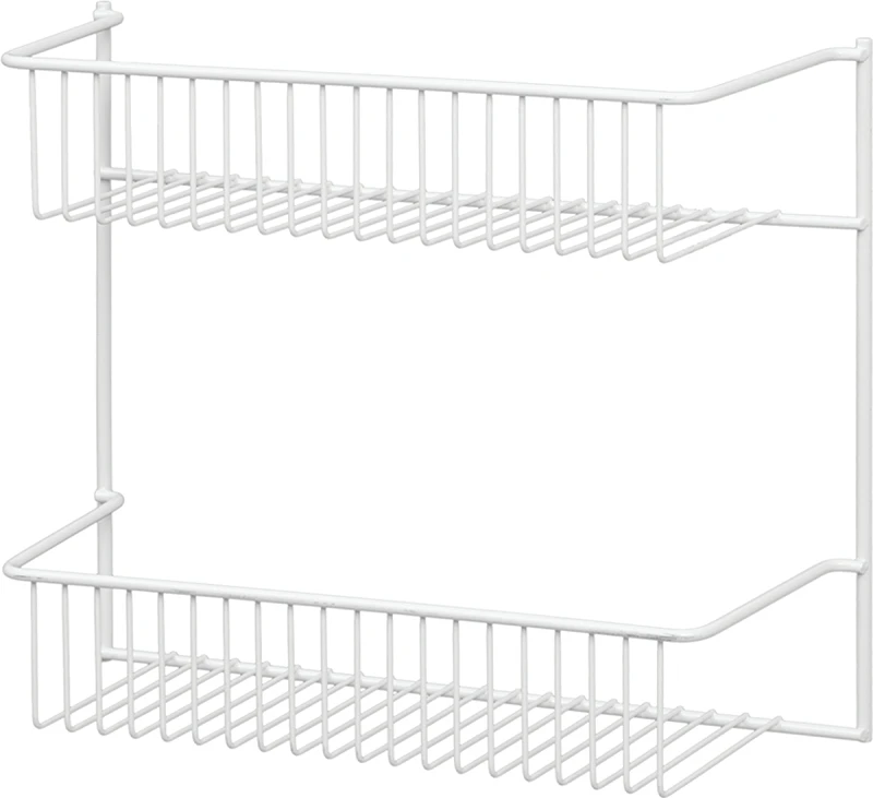 2-tier Storage Rack, 12.5 In. W X 10.5 In. H X 5 In. D, White