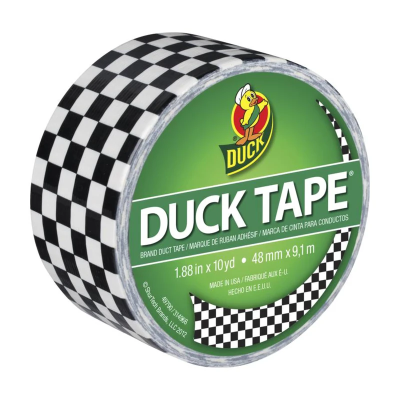 Checkers Pattern Duct Tape, 1.88 Inch Width by 10 Yard Length