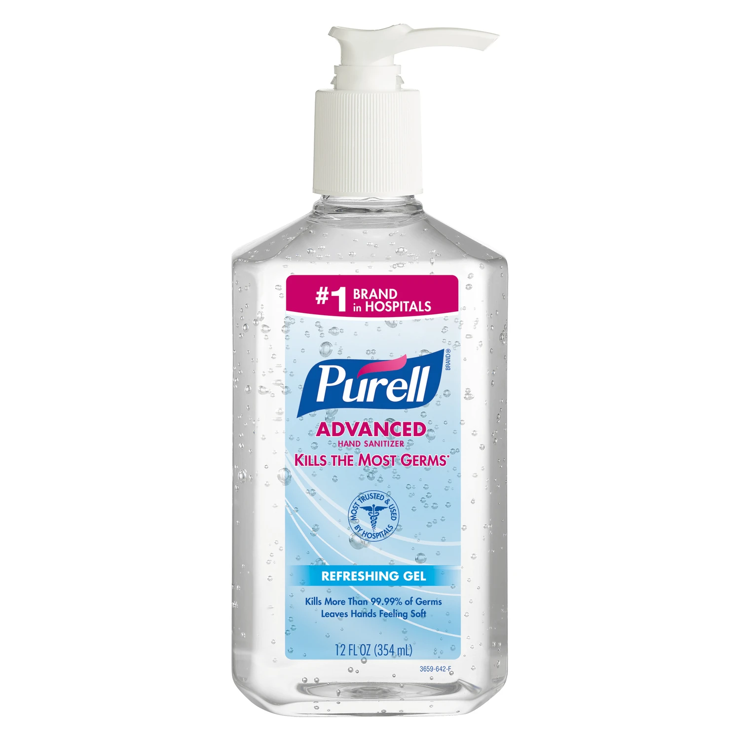 Advanced Hand Sanitizer Refreshing Gel with Clean Scent, 12 Ounce Bottle