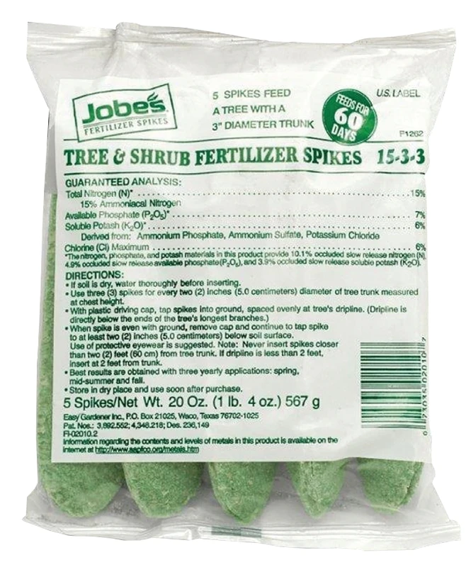 Tree & Shrub Spikes, 15-3-3, 5-Pk.