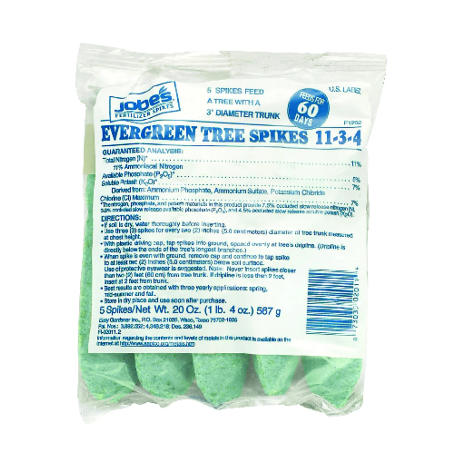 Evergreen Tree Spikes, 11-3-4, 5-Pk.