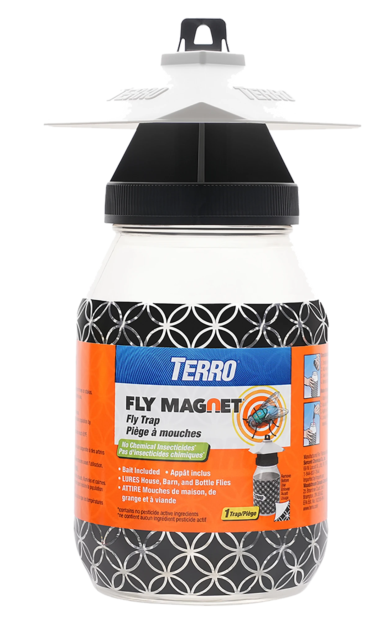 Fly Magnet Reusable Outdoor Fly Trap With Bait, Model T380