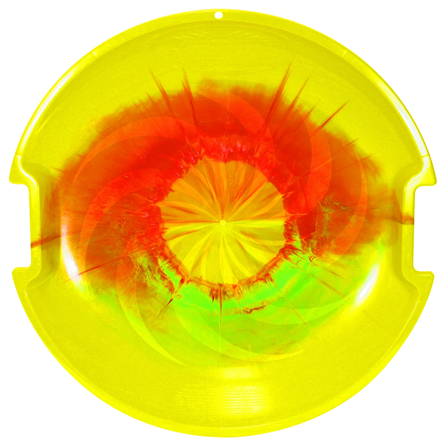 Day Glow Super V Neon Tie Dye Polyethylene 26 In. Saucer Disc Snow Sled