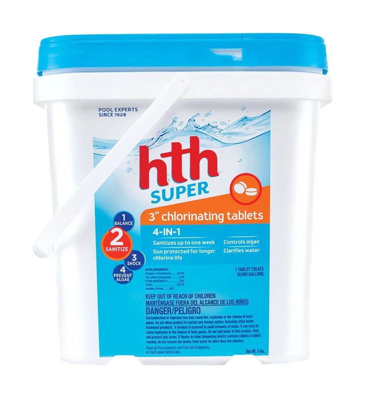3-Inch Super Chlorinating Tablets for Pools, 5 Pounds Container