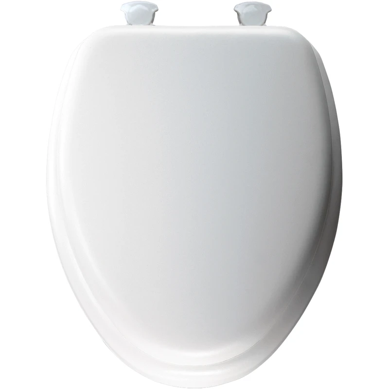 Elongated Closed Front Premium Soft White Toilet Seat With Easy-clean Hinge