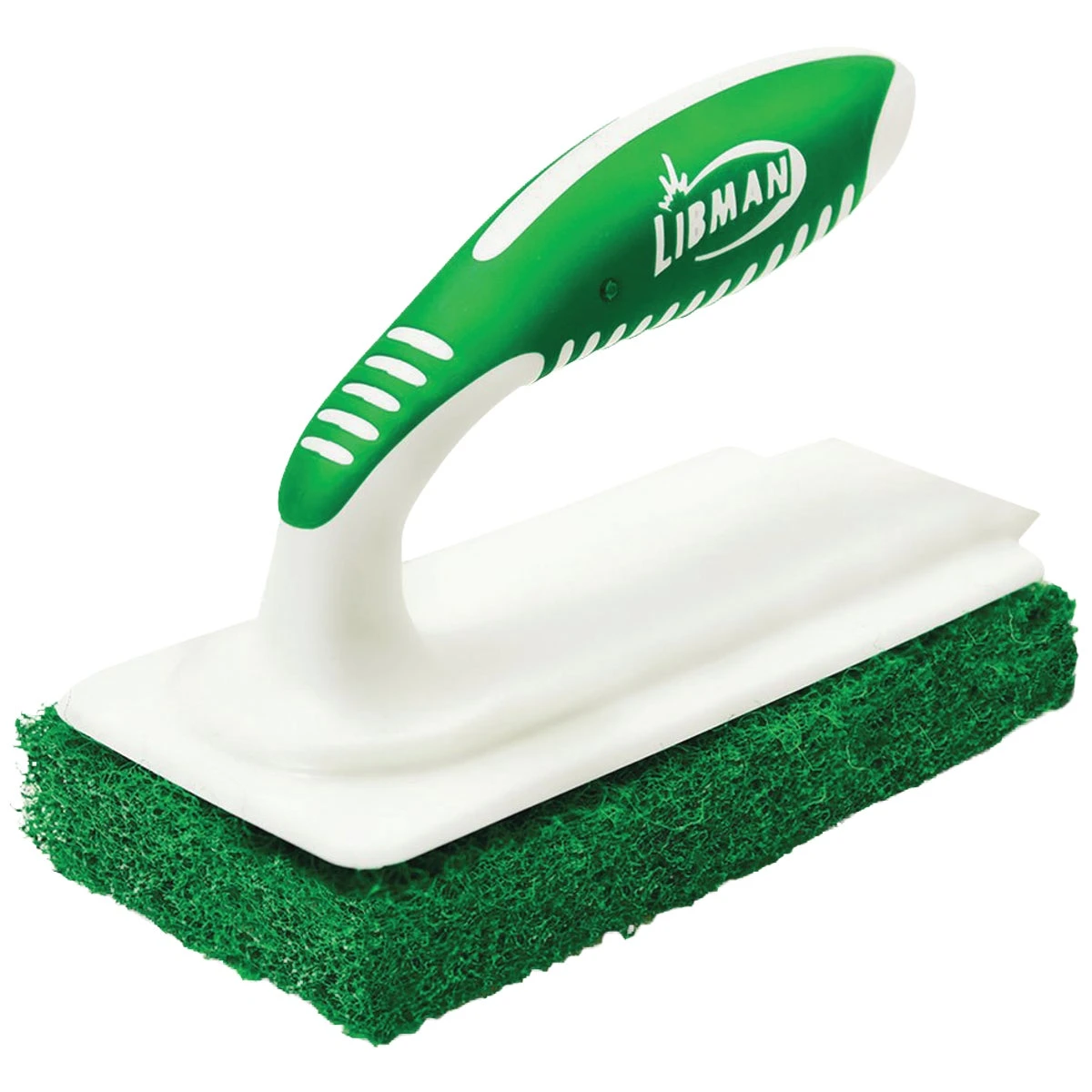 6 In. Abrasive Grout, Tile, Tub Scrubber With Dual-molded Handle
