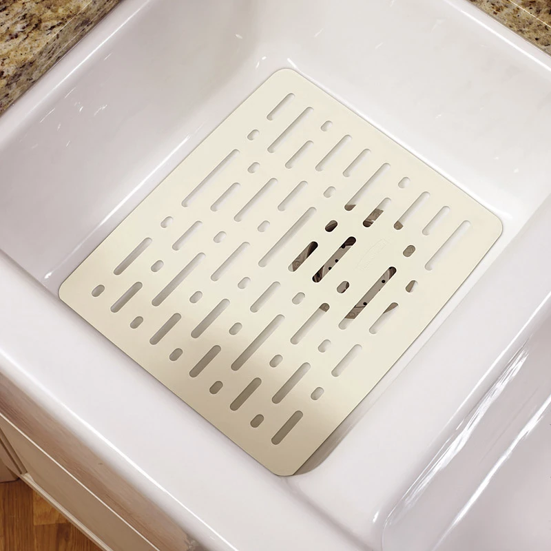 Small Bisque Anti-Microbial Sink Mat for Kitchen Protection