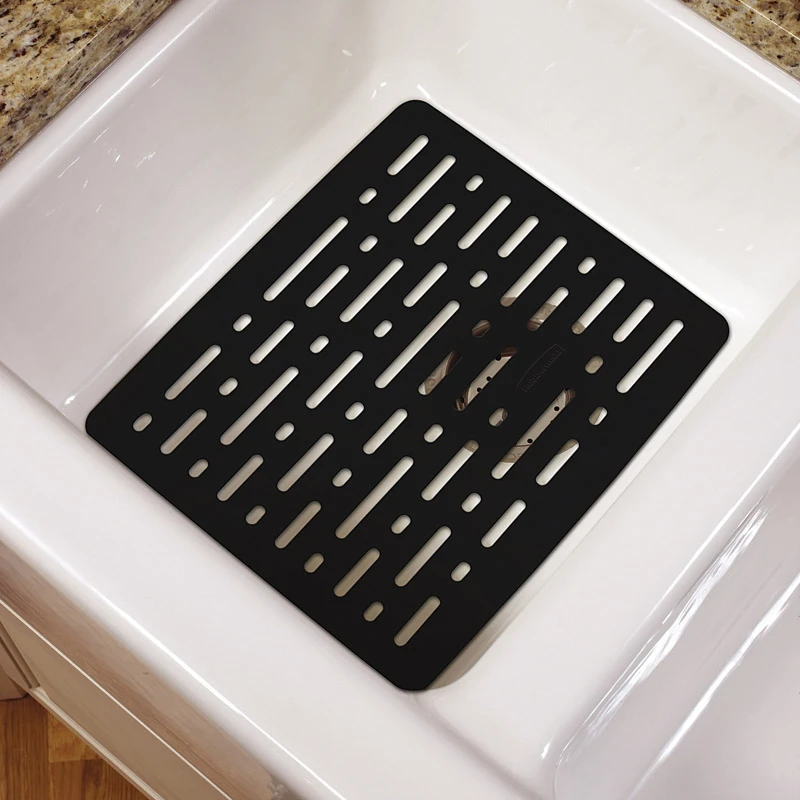 Small Black Anti-microbial Sink Mat 12.7"l X 10.7"w