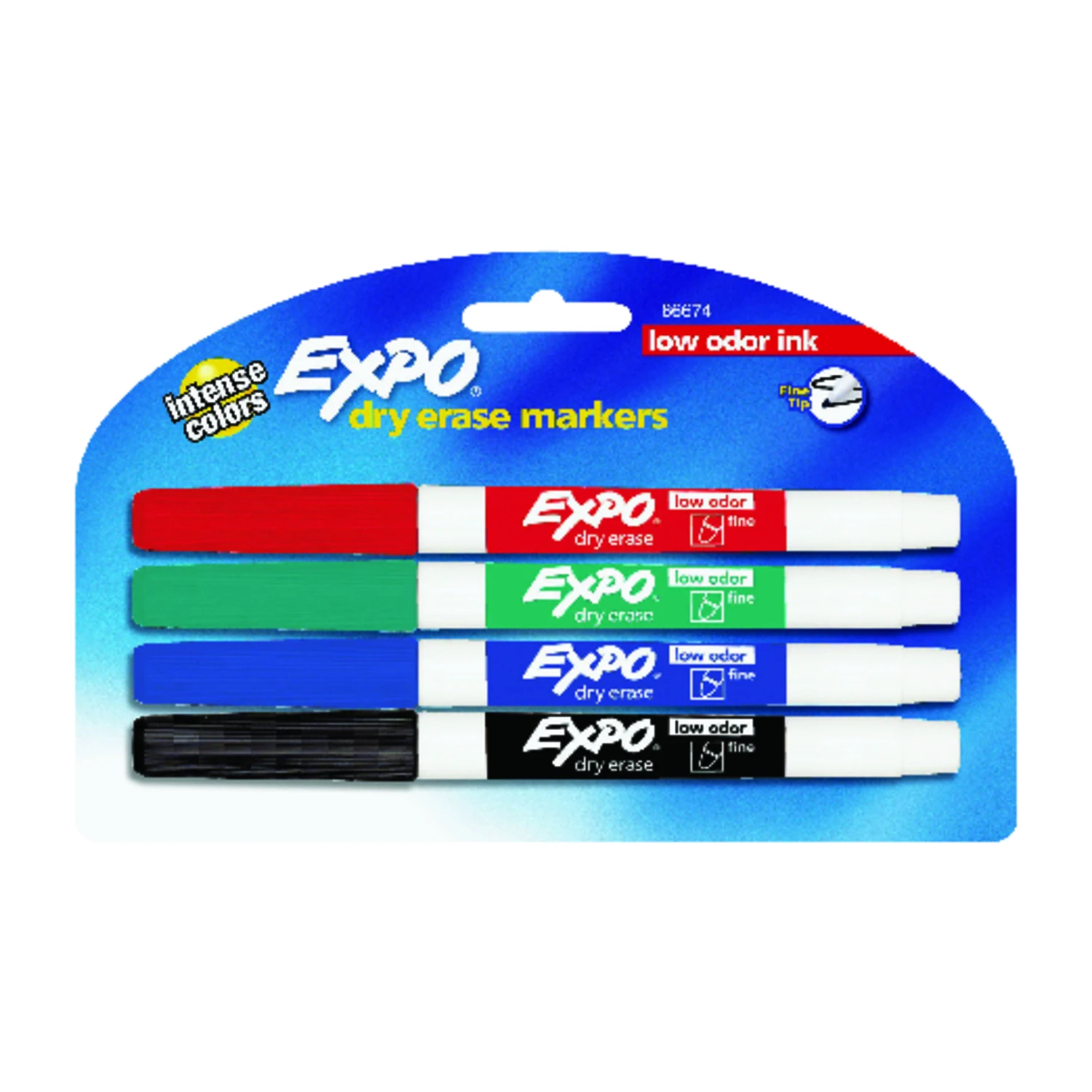 Low-Odor Fine-Point Dry Erase Markers, 4-Pk.