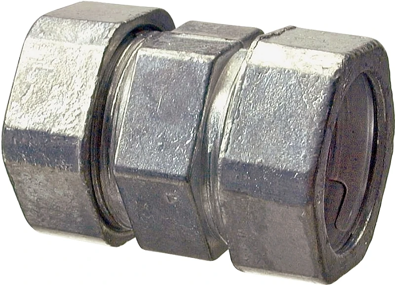 Conduit Fitting, EMT Compression Coupling, 1/2-In.