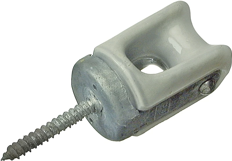 2-1/2 In. Heavy-duty Porcelain Wire Holder With Galvanized Steel Saddle