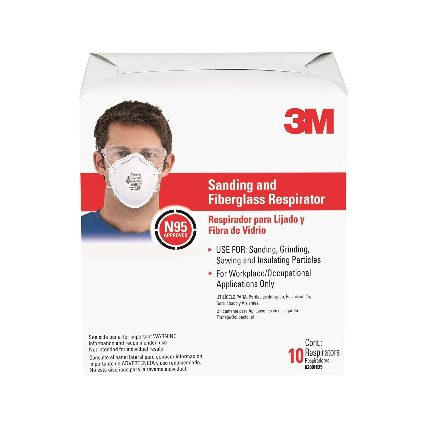 Sanding & Fiberglass Respirator, 10-Pk.