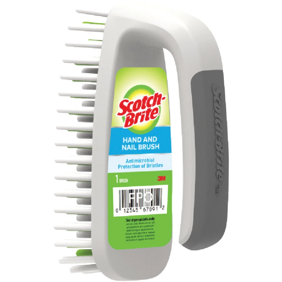 Hand And Nail Brush - 4-1/4 In. Length, Plastic Handle, Nylon Bristles