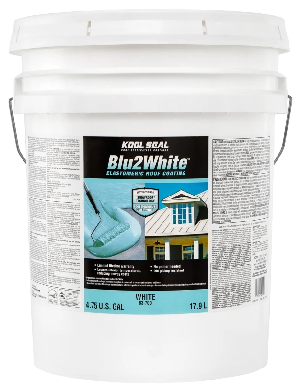 Elastomeric Roof Coating, Blue To White, 5-gallons, Model Ks0063700-20