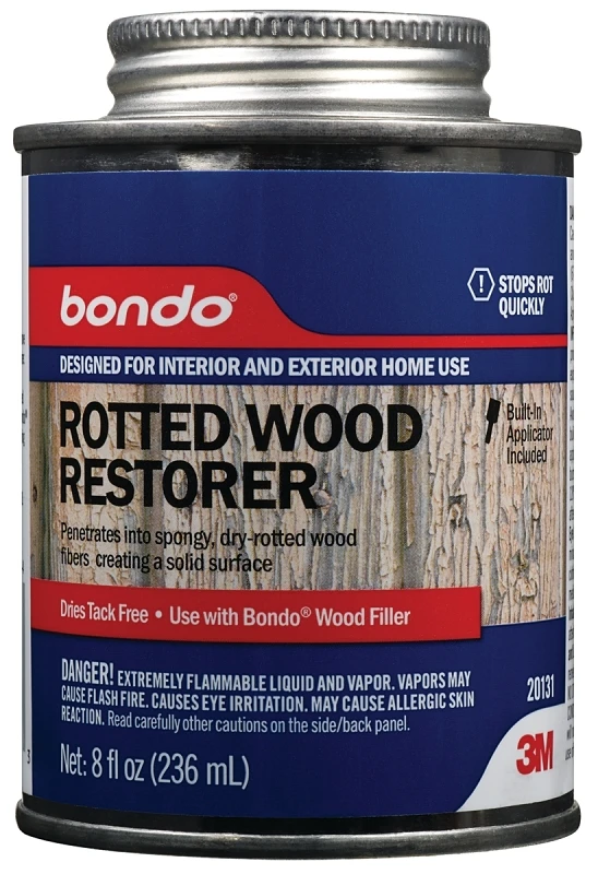 Rotted Wood Restorer, 8 Ounce Bottle for Wood Repair and Restoration