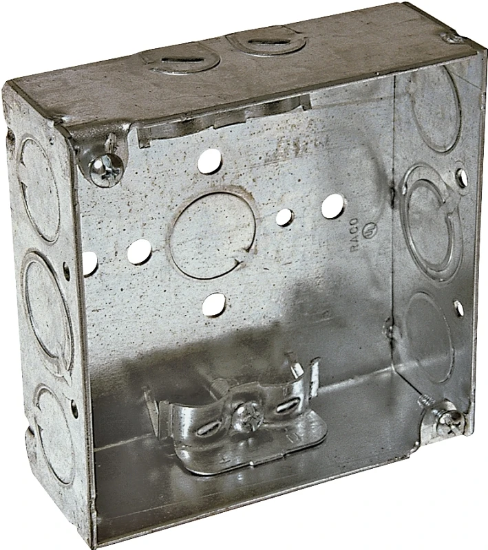 Non Metallic Outlet Box with Clamps, 1.5 Inch by 4 Inch Square