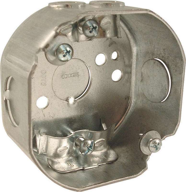 11-13/16 Cu In Octagon Steel 1 Gang Junction Box Gray - Model 112