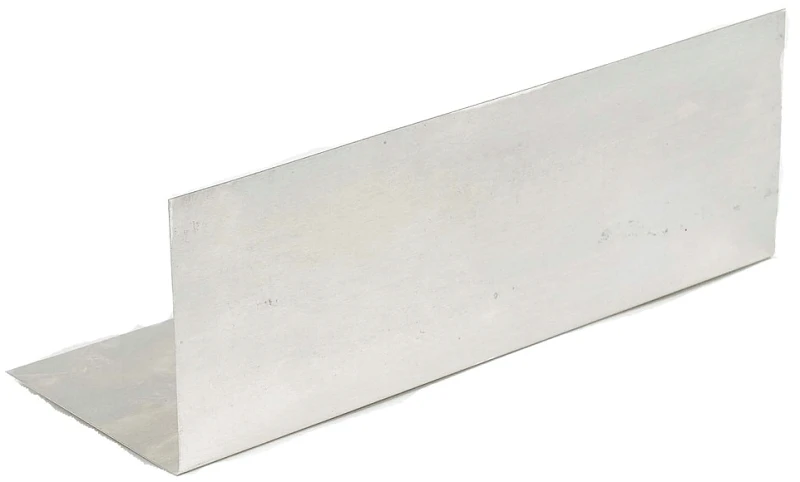 Prebent Galvanized Steel Flashing Shingle, Mill Finish, 4 Inch by 4 Inch by 8 Inch